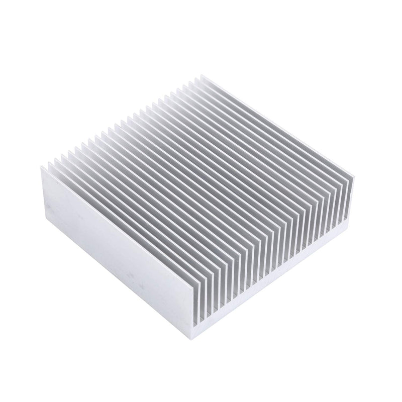 Aluminum Heat Sink 3.15 x 3.15 x 1 inch /80 x 80 x 27 mm Heatsink Radiator Circuit Board Cooling Cooler 26 Fins - Sliver