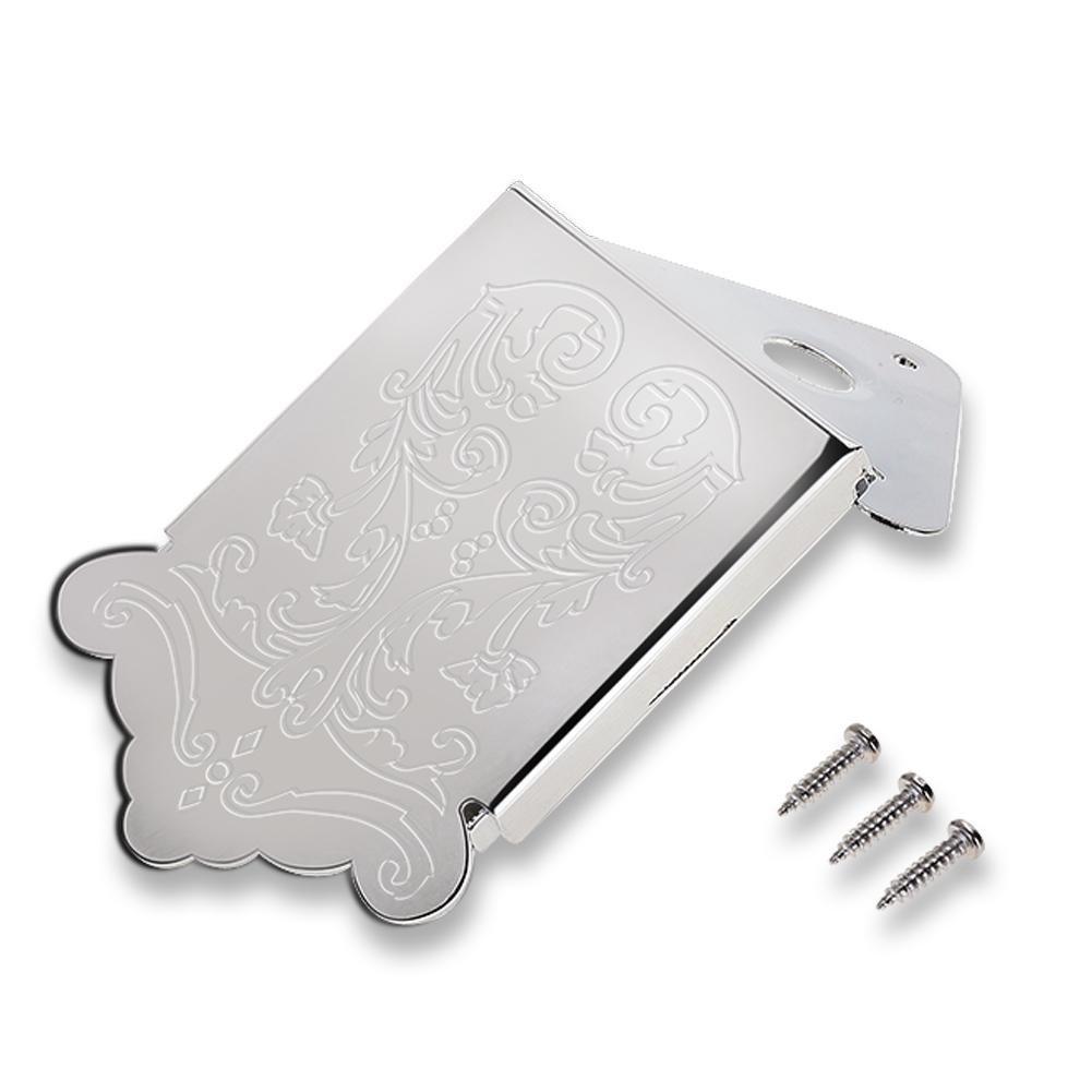 Mandolin guitar tailpiece with replacement accessories for screw instruments (Silver) Silver