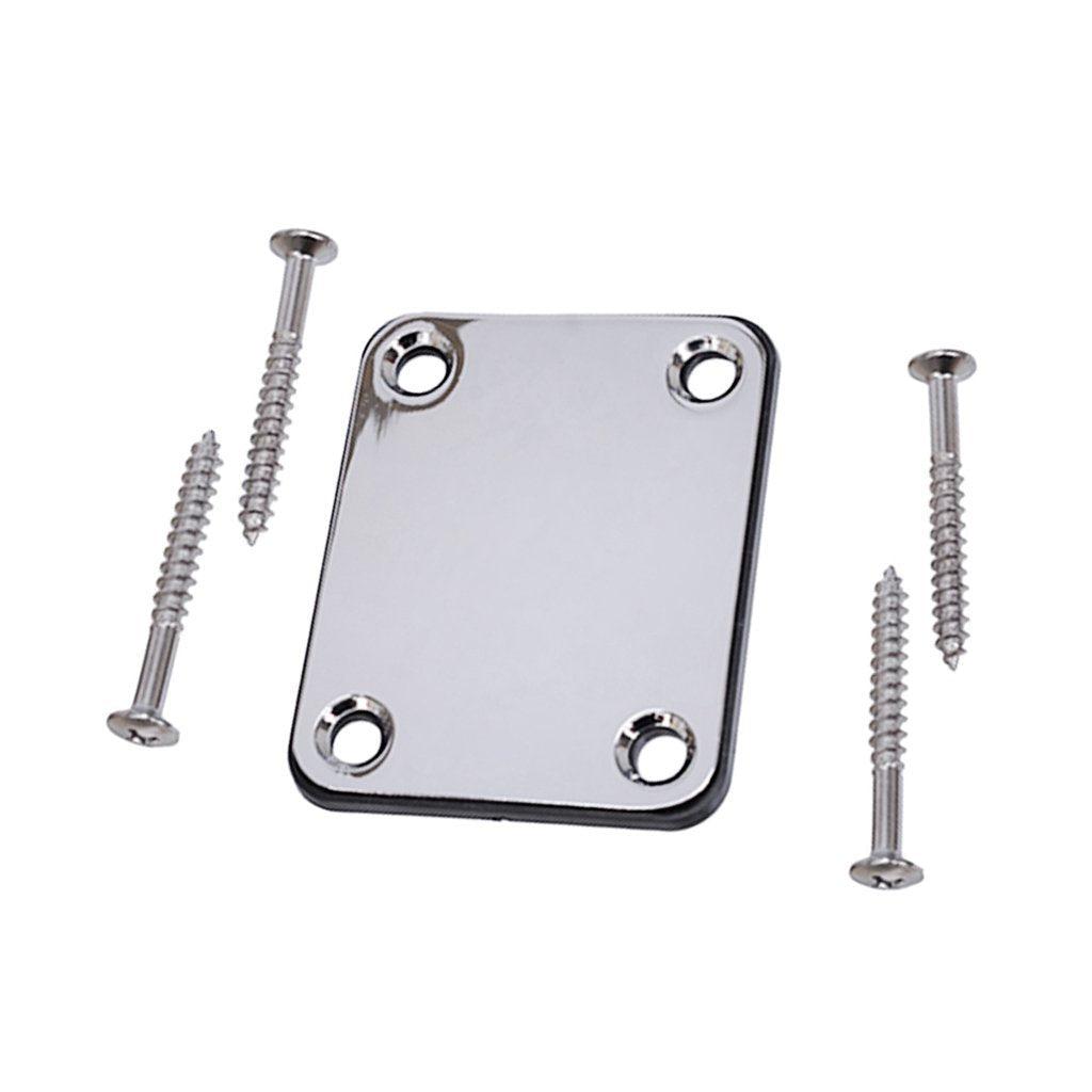 ZERIRA Metal Guitar Neck Plate with Screws for Replacement Electric Guitar Accessories