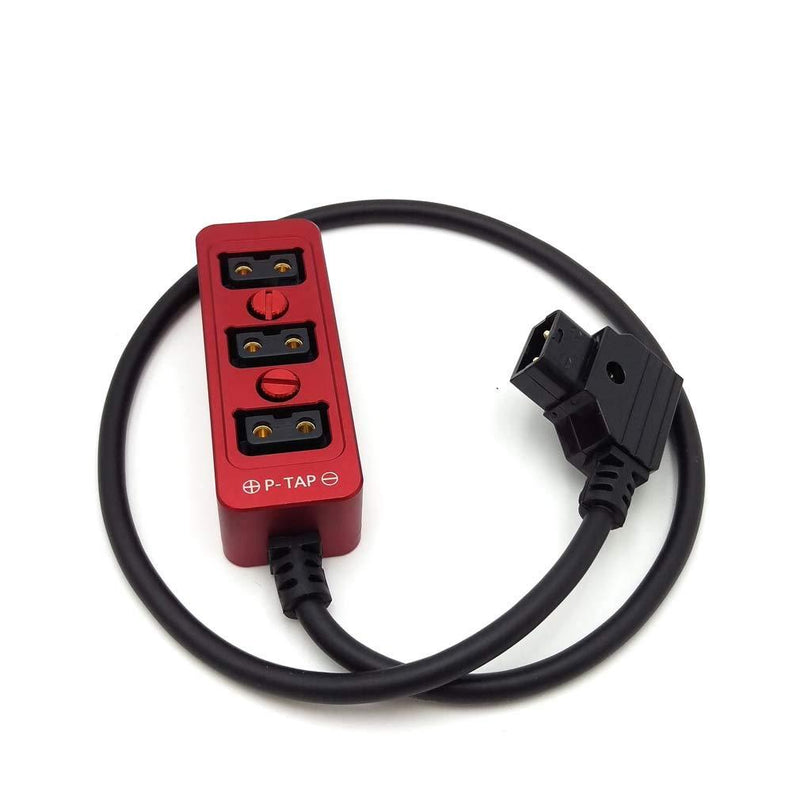 MCcamstore Metal Triple P-TAP D-tap Splitter,D-tap to 3ports D-tap P-tap Splitter,Dtap Three-Way Splitter Battery hub (RED)