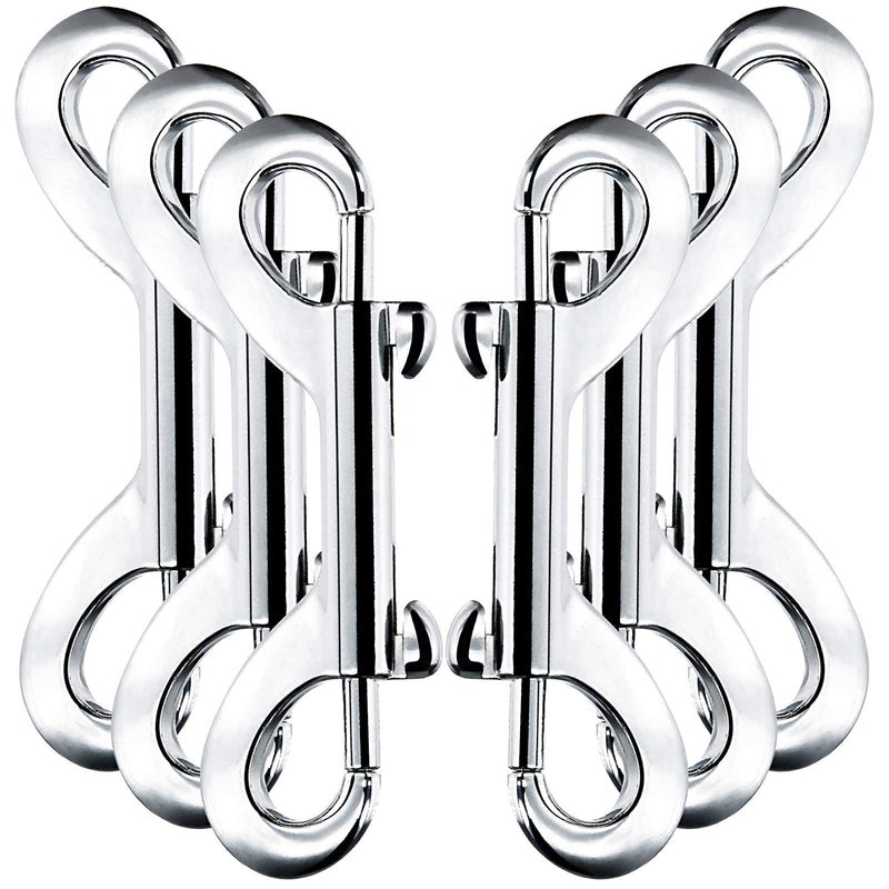 Double Ended Bolt Snap Hook,3.5" Zinc Alloy Metal Clips Key Holder,Trigger Chain Clips,Pack of 6 6 Pack