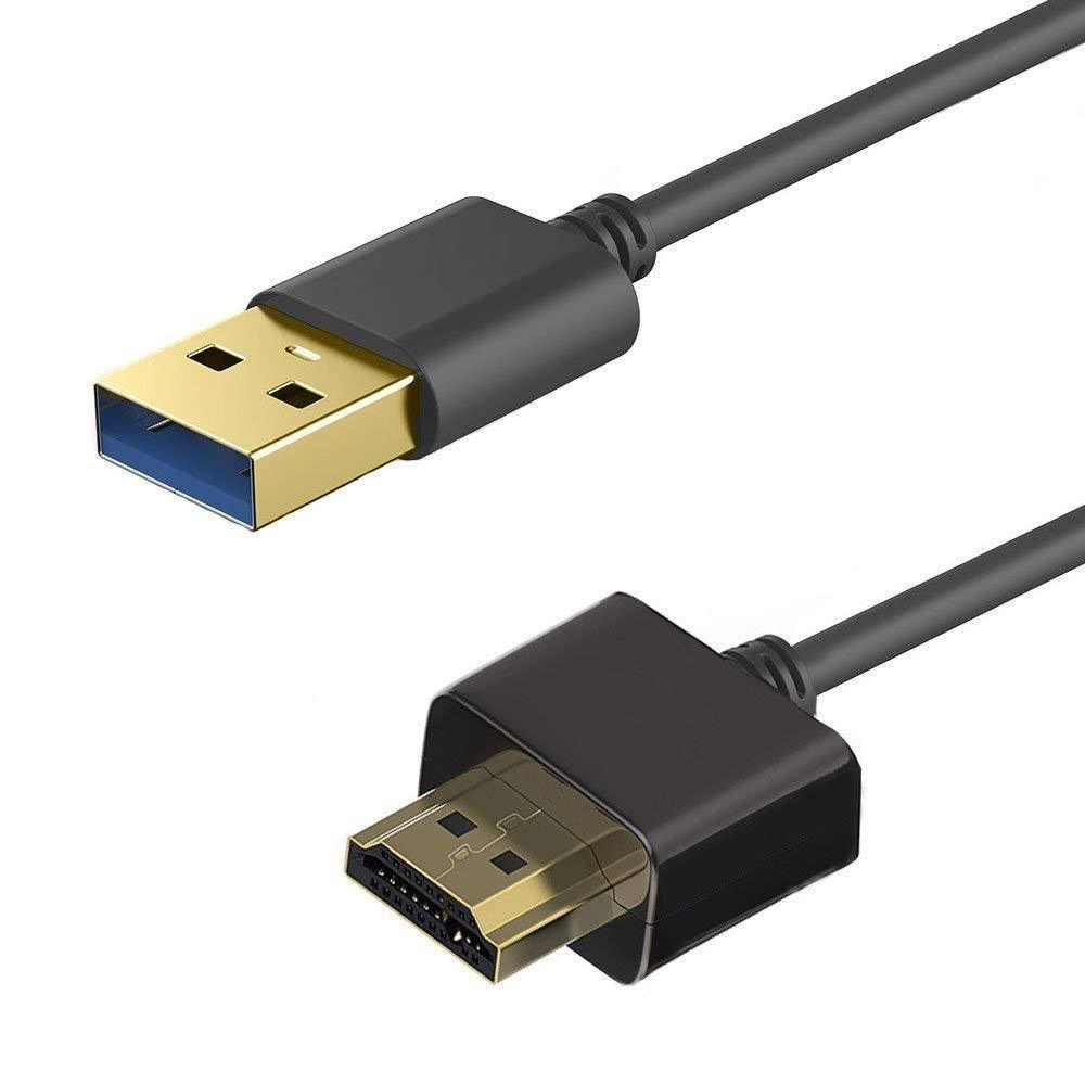 USB to HDMI Cable, Goodeliver Hdmi to USB Cable Adapter USB 2.0 Male to HDMI Male Charger Cable, 1M / 3.3FT