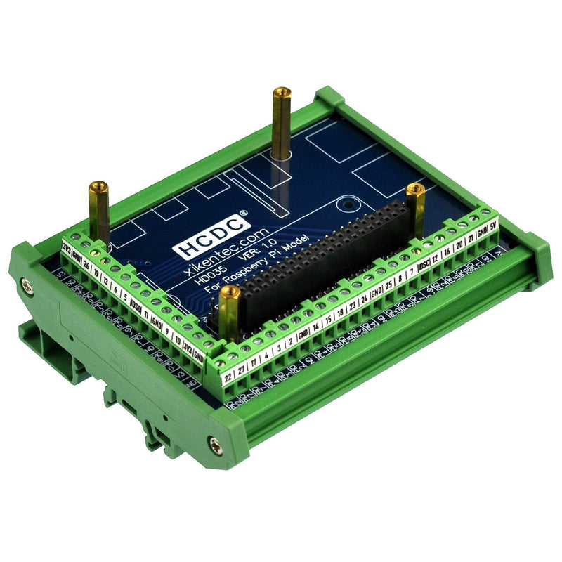 [AUSTRALIA] - DIN Rail Mount Pinout Breakout Terminal Block Module for Raspberry Pi A+ 3A+ B+ 2B 3B 3B+ 4B Zero Zero-W 