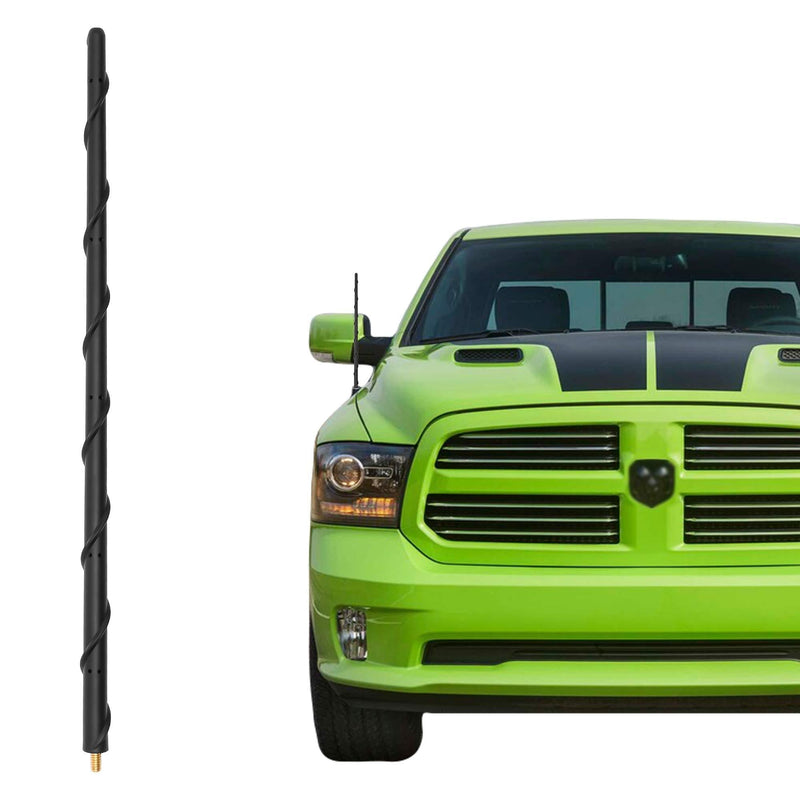 KSaAuto Antenna fits 2009-2021 Dodge Ram 1500, 16 inches Flexible Rubber Antenna Replacement, Spiral Antenna Designed for Optimized FM/AM Reception