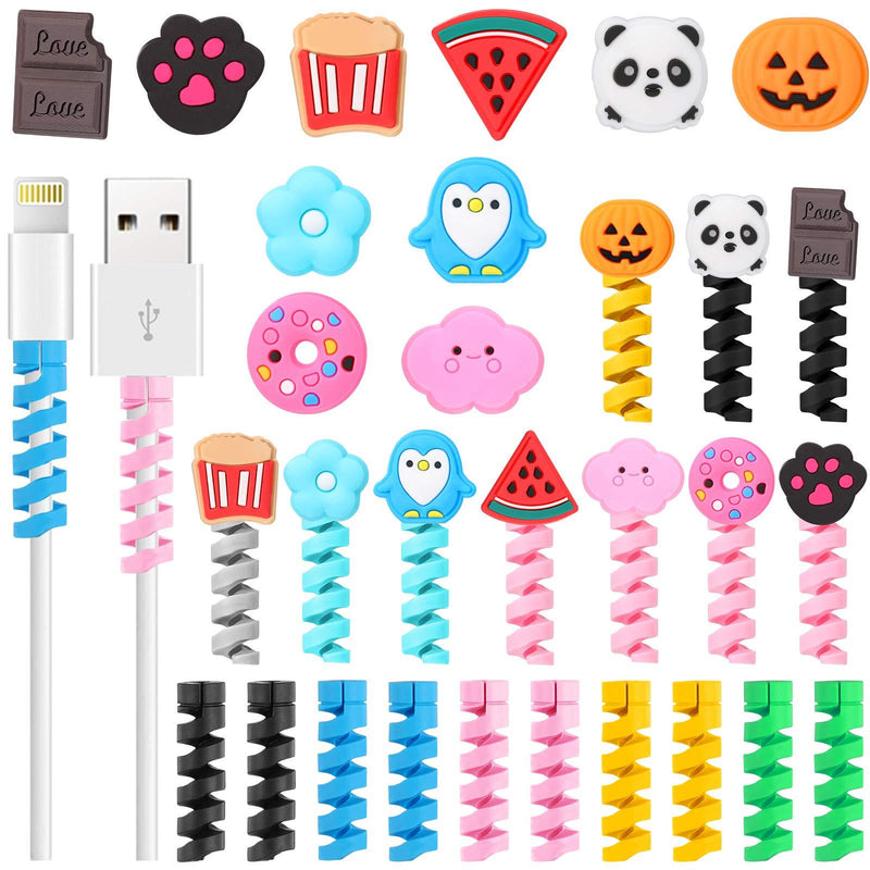 Phone Protect Accessory Charging Cable Protectors Cute Charger Protectors Cord Protector Cord Saver USB Charger for Cellphone Data Lines (30) 30