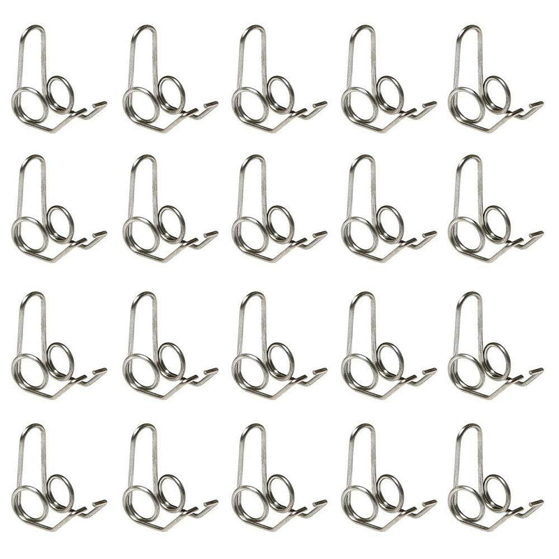 Jiayouy 20pcs Trumpet Water Key Spit Valve Steel Wire Springs Trumpet Accessories Replacement Silver