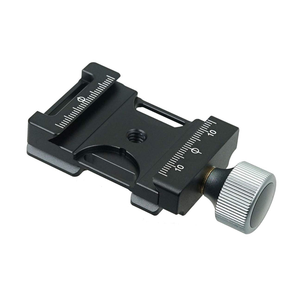 SIOTI Quick Release Plate Clamp, Arca Swiss Clamp, Quick Release Plate Mount Adapter Compatible with RRS/ARCA Design Quick Release Plate or Any Tripod Head/Tripod with 1/4" or 3/8" Mount (QR Mount) QR Mount