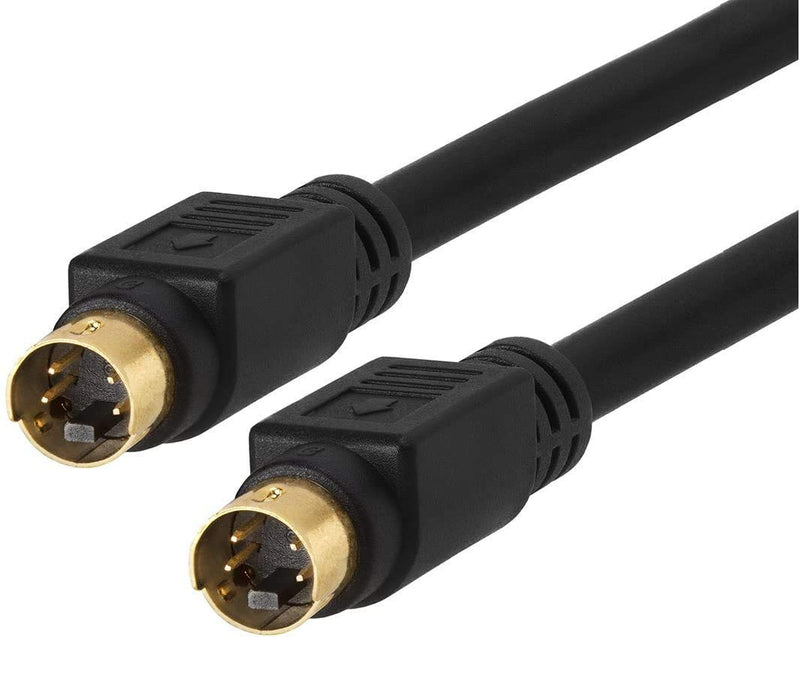 S-Video SVideo (SVHS) Gold Plated Cable 4 pin by BRENDAZ for Home Theater, DSS receivers, VCRs, DVRs/PVRs, camcorders, DVD Players. (6-FEET) 6-FEET