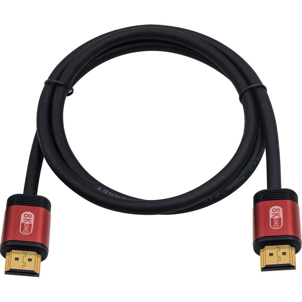 Duttek 8K HDMI Cable, High Speed HDMI Cable, HDMI 2.1 Ultra HD Lead High Speed Cord 48Gbps Supports 8K@60HZ 4K@120HZ Compatible with Fire TV, 3D Support, Ethernet Function, 8K UHD, etc(1M) 1M