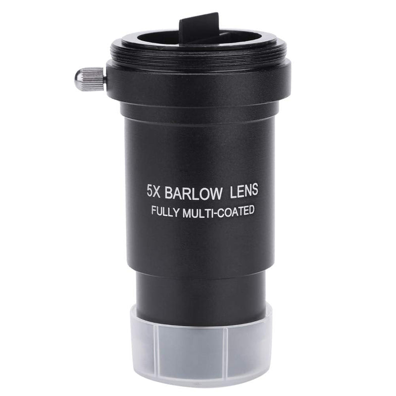 Barlow Lens,1.25 inch 5X Barlow Lens M42 0.75 Thread t Adapter, Multi-Coated Optical Lens for 31.7mm Telescopes Eyepiece/Stargazing