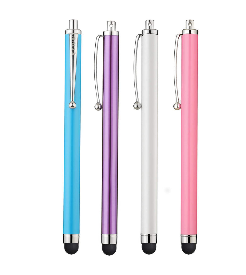 CCIVV 4 Pcs 5.3 Inches Stylus for Touch Screens + 8 Extra Replaceable Rubber Tips