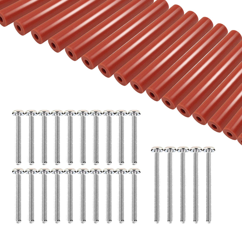 Outlet Spacers, ECUDIS 50 Pcs Electrical Outlet Extender Kits Include 25 Pcs 2.7 Inch Switch and 20 Pcs 1-1/2 Inch & 5 pcs 2 Inch 6-32 Thread Flat Head Mounting Extra Long Electrical Outlet Screws