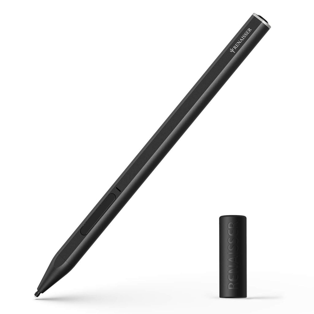 RENAISSER Stylus Pen for Surface, Made in Taiwan, USB-C Charging Cap, 1024 Pressure Levels for Surface, Palm Rejection, Magnetic Attachment to Surface, Rechargeable, Raphael 520D