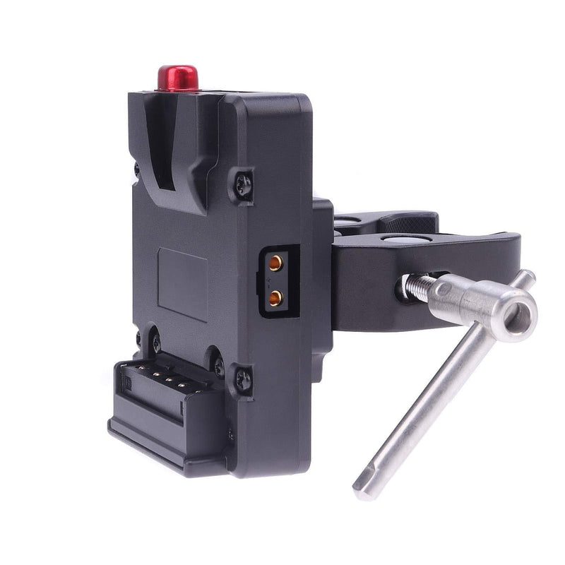 [AUSTRALIA] - Fotga Compact V Mount Battery Mount Power Plate Adapter Box Power Distributor for DSLR Mirrorless Cinema Video Camera,14.8V D-tap Output (Articulated Arm Crab Clamp) Articulated Arm Crab Clamp 