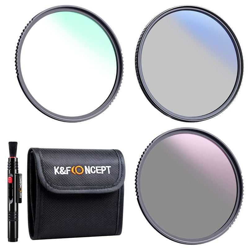 [AUSTRALIA] - K&F Concept 52mm UV/CPL/ND Lens Filter Kit (3 Pieces)-18 Multi-Layer Coatings, UV Filter + Polarizer Filter + Neutral Density Filter (ND4) + Cleaning Pen + Filter Pouch for Camera Lens (K-Series) 