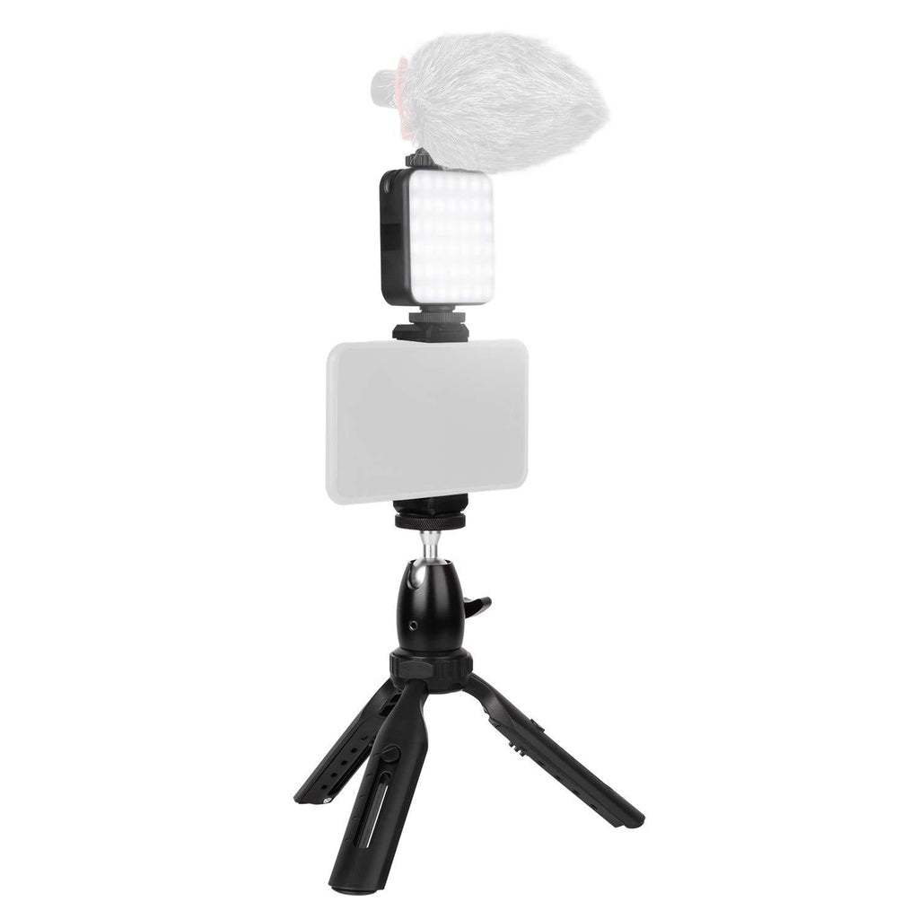 Akinger Selfie Light with Tripod Stand, Video Conference Light, Dimmable for Live Streaming/Makeup/Video Recording/Vlog, LED Light Holder Tripod Removable, Use for Cell Phone Laptop