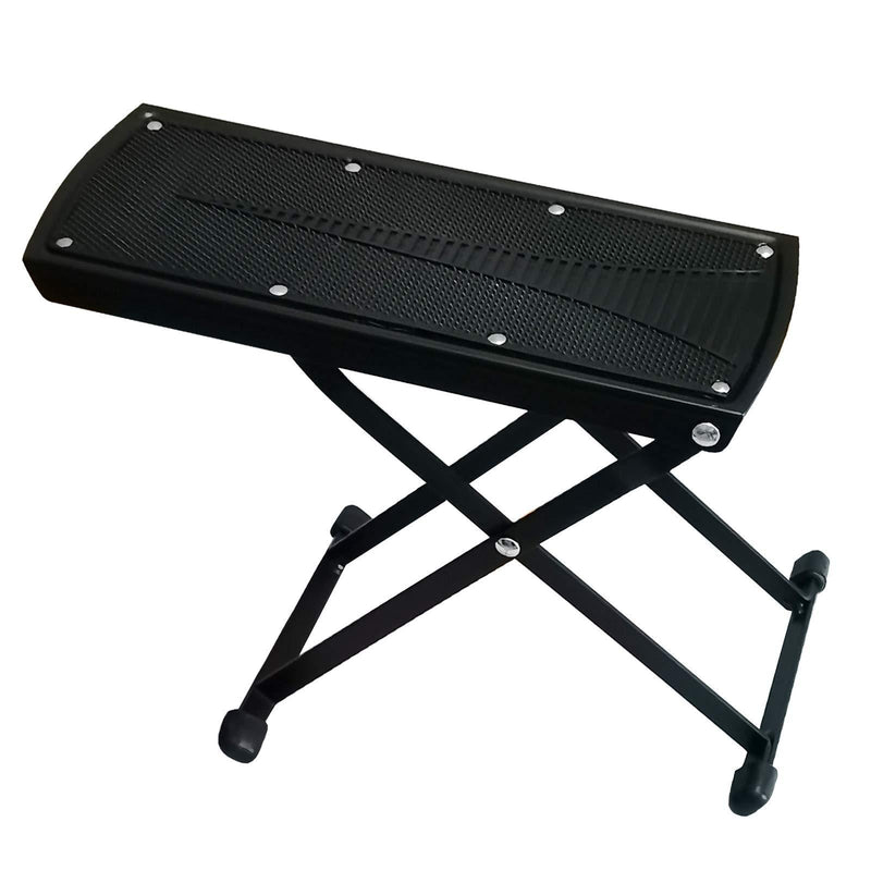 Guitar Foot Rest Stool Height Adjustable Footstool Excellent Stability with Rubber End Caps and Non-slip Rubber Pad for Classical Guitar