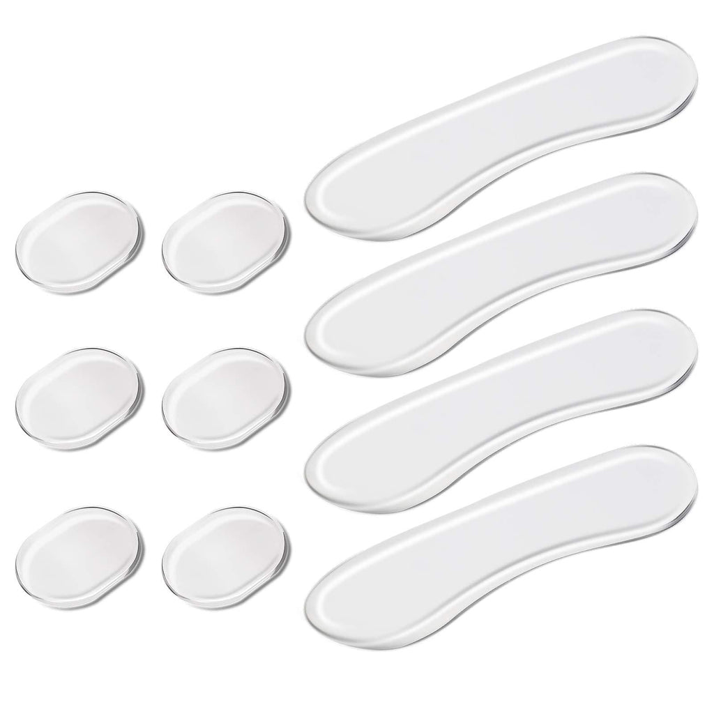 LUTER 10Pcs Drum Dampener Gels, Soft Clear Oval and Long Drum Silencers Sound Dampening Pads Tone Control for Drum Head Cymbal