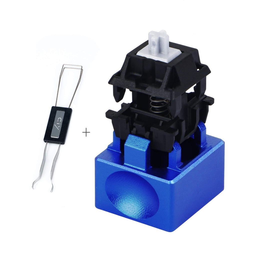New Fashion Kingdom Aluminum Alloy Switch Opener with Keycap Puller for Cherry MX Switches – Blue