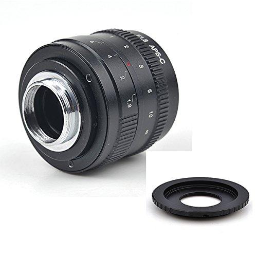 Pixco APS-C Television CCTV 50mm F1.8 Lens for C Mount Camera + 16mm C Mount Adapter for Sony E Mount NEX A5100 A6000 A3000 NEX-5T NEX-3N A7 A7s NEX-VG900 Camera