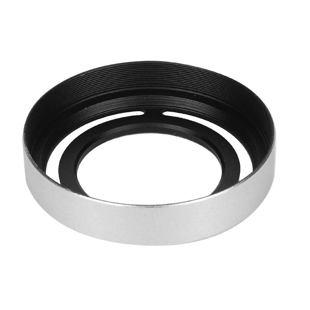 Oumij1 Hollow Metal Lens Hood - Compact Lens Hood - Detachable Camera Lens Hood - for Fuji X10/X20/X30 Camera(Silver) Silver