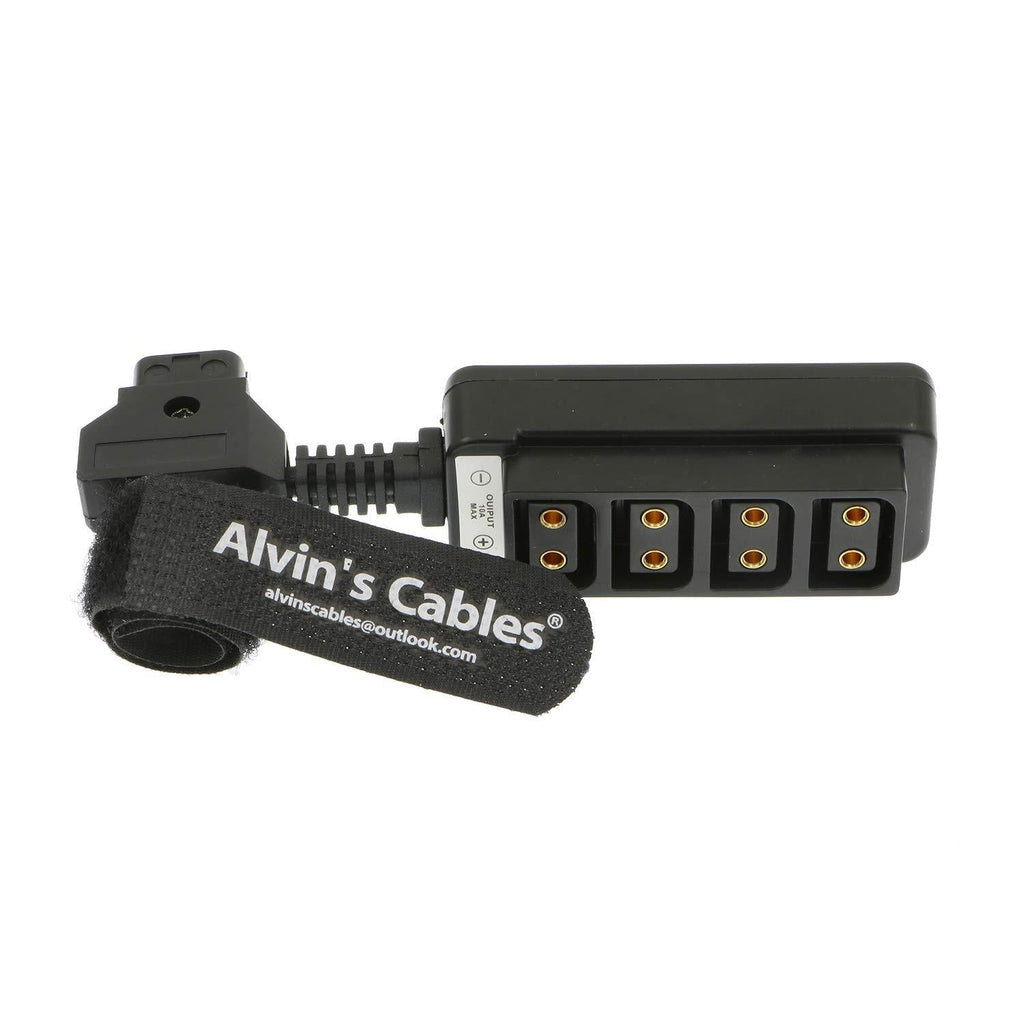 Alvin's Cables D-tap Splitter Ultrashort Power Cable D-Tap Male to 4 Port Dtap Female Cord for ARRI RED Cameras TILTA Steadicam IDX Battery