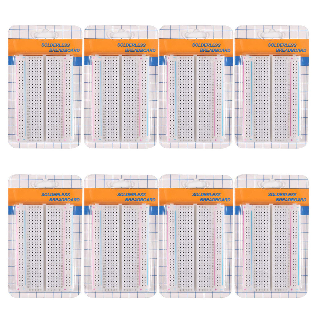 8PCS 400 Points Mini Solderless Breadboards for Arduino Proto Shield Distribution Connecting Blocks