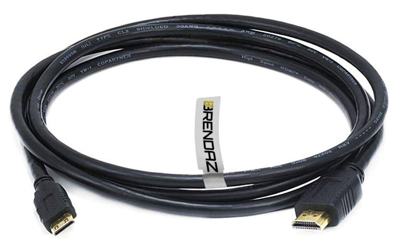 [AUSTRALIA] - BRENDAZ Standard Mini HDMI to HDMI Cable for Canon EOS 5D Mark II, Mark III and EOS Rebel T7i 60D T6i T6 T6s T5 T5i DSLR Camera, (6-Feet) 6-Feet 