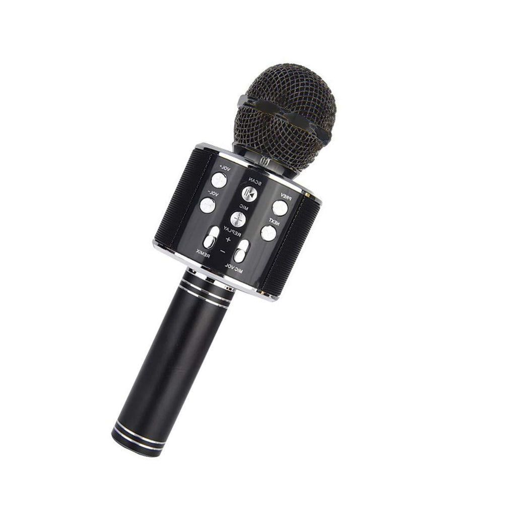 Wireless Bluetooth Karaoke Microphone,Rechargeable Kids Microphone Karaoke Machine,Professional Handheld Karaoke Mic Speaker Home KTV Kids Birthday Party - Best Gifts for Kids Adults (Black) Black