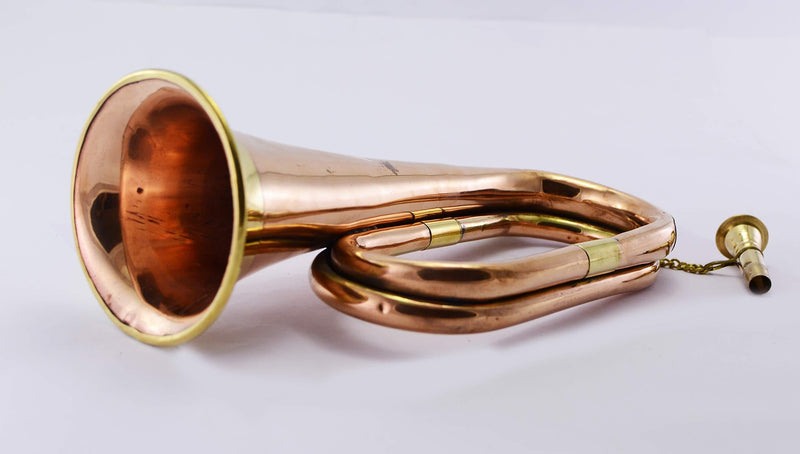 Solid Brass And Copper Blowing Bugle US Military Signal Horn Cavalry Horn Musical Instrument Classic Style Boy Scout Retro Horn
