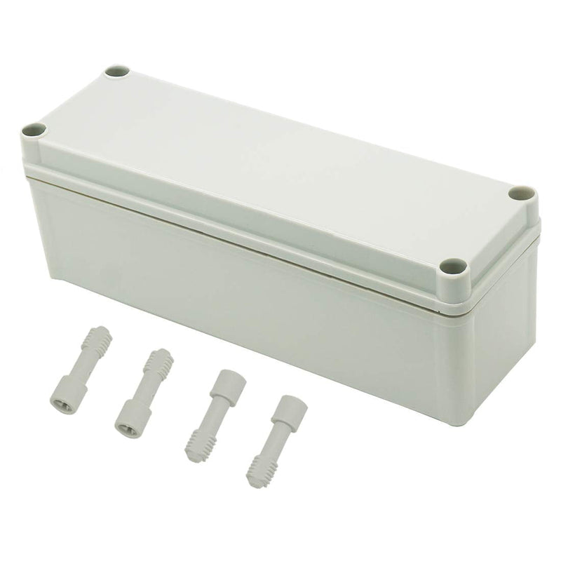 Zulkit Junction Box ABS Plastic Dustproof Waterproof IP67 Junction Boxes Universal Electrical Project Enclosure Durable DIY Electronic Project Box Grey 9.84 x 3.15 x 2.76 inch (250 x 80 x 70 mm) 9.84" x 3.15" x 2.76"