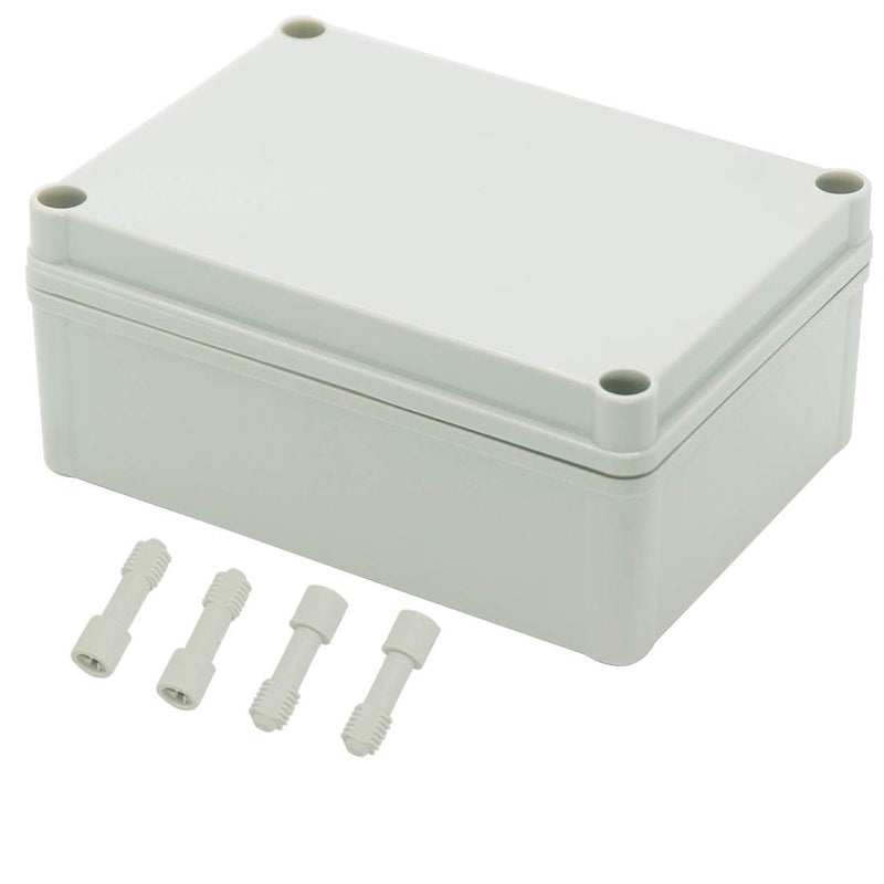 Zulkit Junction Box ABS Plastic Dustproof Waterproof IP67 Junction Boxes Universal Electrical Project Enclosure Durable DIY Electronic Project Box Grey 6.89 x 4.92 x 2.95 inch (175 x 125 x 75 mm) 6.89" x 4.92" x 2.95"