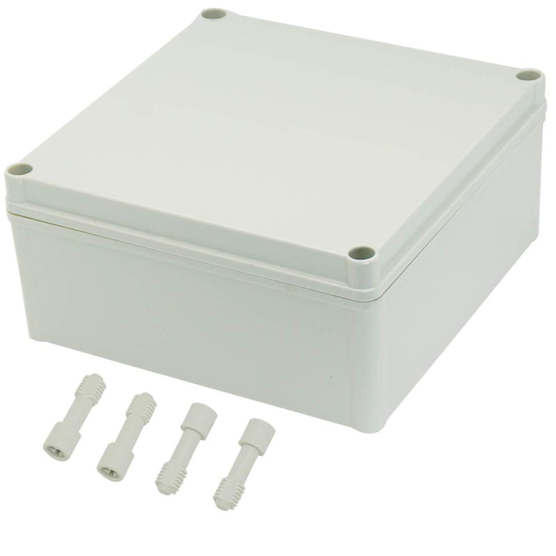 Zulkit Junction Box ABS Plastic Dustproof Waterproof IP67 Junction Boxes Universal Electrical Project Enclosure Durable DIY Electronic Project Box Grey 7.87 x 7.87 x 3.74 inch (200 x 200 x 95 mm) 7.87" x 7.87" x 3.74"