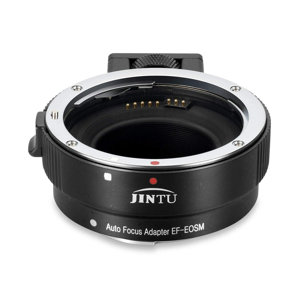JINTU EF-EOS M Auto-Focus AF Lens Mount Adapter Converter Ring for Canon EF/EF-S Lens to Canon EOS-M (EF-M Mount) Mirrorless Camera EOS M M1 M2 M3 M5 M6 M50 M100 M200
