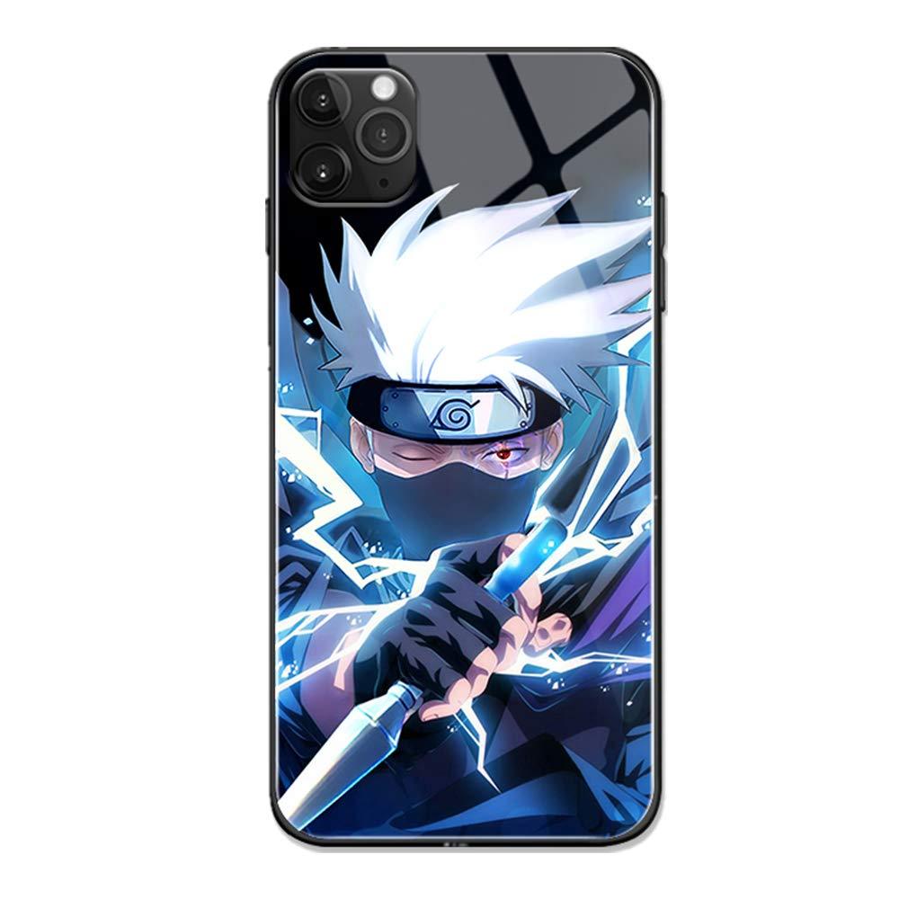 Ninja K Call Led Flash Luminescent Glass case for iPhone 12 Pro Max, Anime Comic Theme Case Anti-Scratch Mobile Phone Glass Cover (Ninja K, iPhone 12 Pro Max) Ninja K