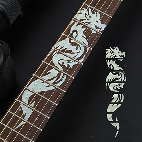 Guitar Fretboard Stickers Markers Inlay Sticker Decals for Bass, Electric & Acoustic Guitars (dragon) dragon
