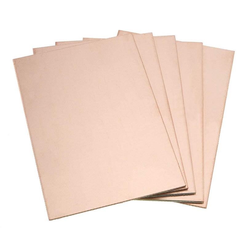 E-outstanding 5-Pack One Side Single Sided PCB Glass Fiber Copper Clad Laminate FR4 Universal Circuit Prototype Board 70x100x1.5MM