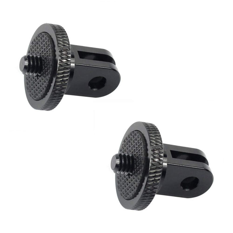 Aluminum Tripod Mount for Gopro Adapter, 2 Pcs 1/4"-20 Screw Conversion Adapter for GoPro Hero, Sony, Xiaomi Yi and Other Action Cameras