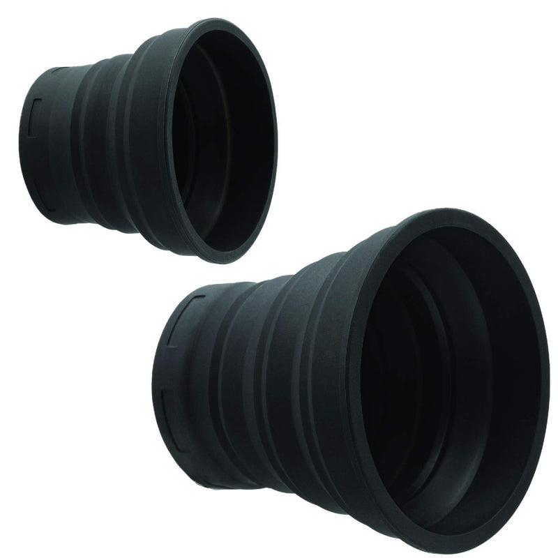 KUVRD - Universal Lens Hood - Fits 99% of Lenses, Holds 99% of Circular Filters, 2-Pack - (1 Small, 1 Medium) Small + Medium (S|54 + M|72) - 2 Pack Bundle