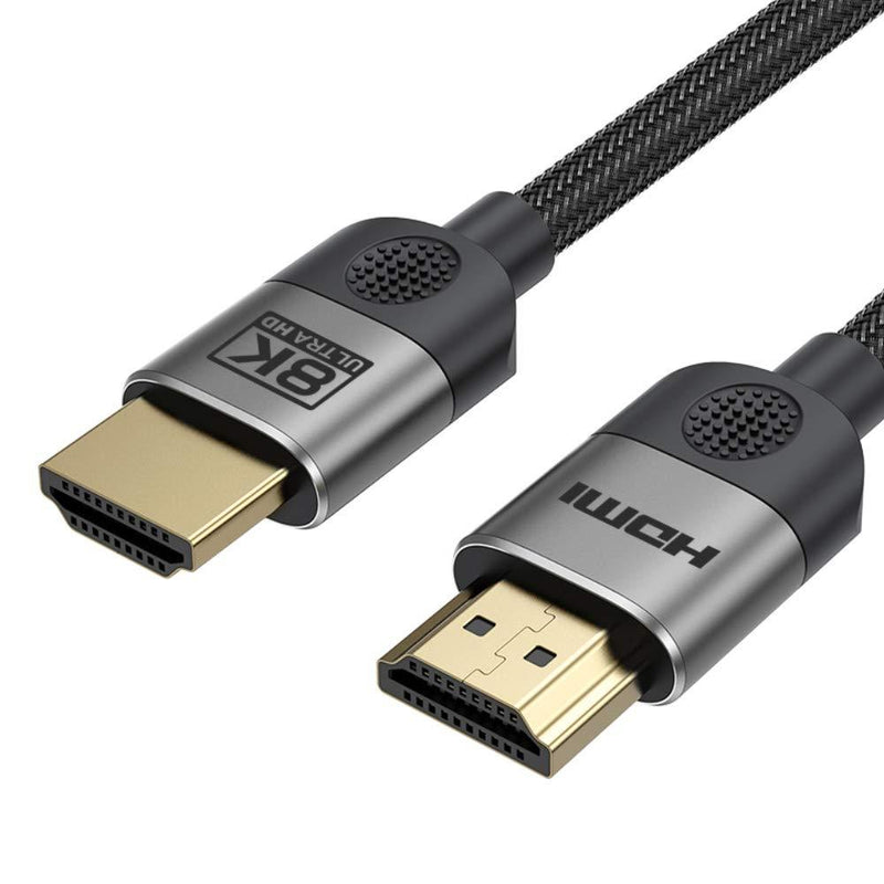 8K HDMI 2.1 Cable 6.5 Ft/2m | Aprilery 48Gbps High Speed Premium HDMI Cable, 8K@60hz 4K@120Hz | Supports Dynamic HDR, eARC | for TV, PS4, PS5, Nintendo Switch, Xbox Series X, RTX3090, PC & More Black