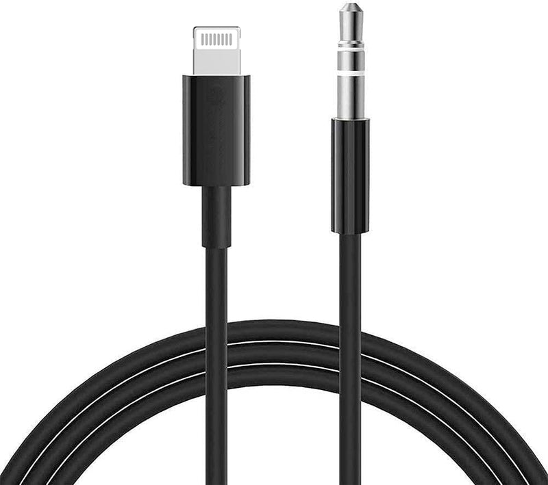 [Apple MFi Certified] AUX Cord for iPhone 12, Lightning to 3.5mm Braided Audio Stereo Cable Compatible with iPhone 12 Pro/11/XS/XR/X 8 7/iPad/iPod to Home/Car Stereo, Speaker, Headphone(3.3FT, Black)