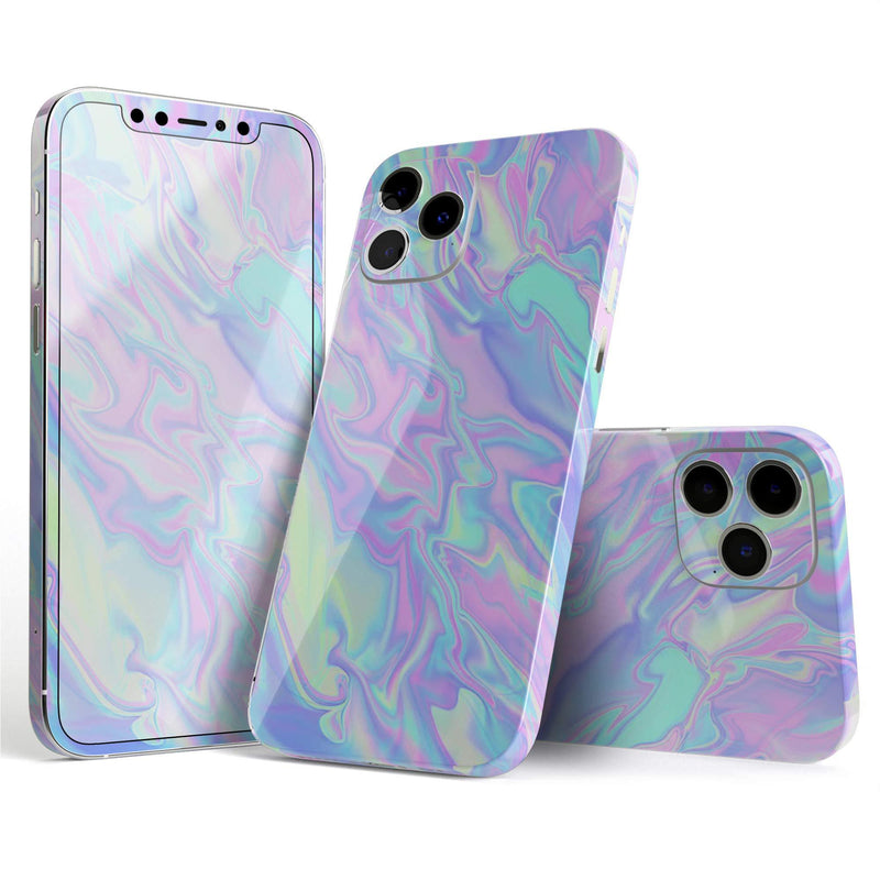 Design SkinZ Iridescent Dahlia v1 - Full Body Skin Decal Wrap Kit Compatible with The Apple iPhone 11 Pro Max (Full-Body, Screen Trim & Back Glass Skin)