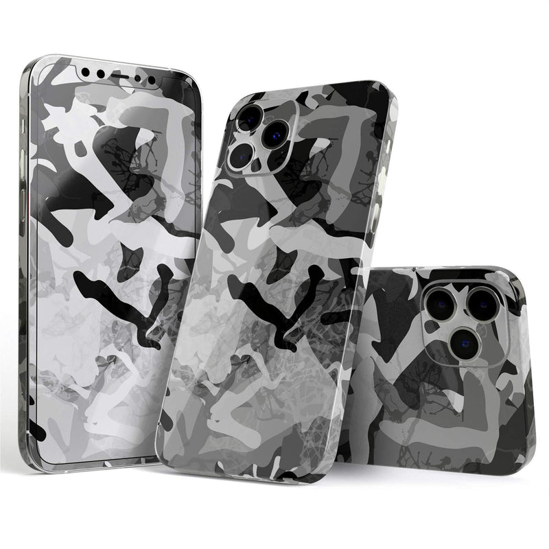 Design Skinz Desert Snow Camouflage V2 - Full Body Skin Decal Wrap Kit Compatible with The Apple iPhone 12 Pro Max (Full-Body, Screen Trim & Back Glass Skin)