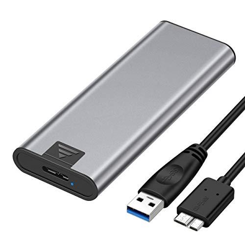 Cablecc Micro USB 3.0 to 80mm 60mm 42mm B/M-Key M.2 NGFF SATA SSD Enclosure