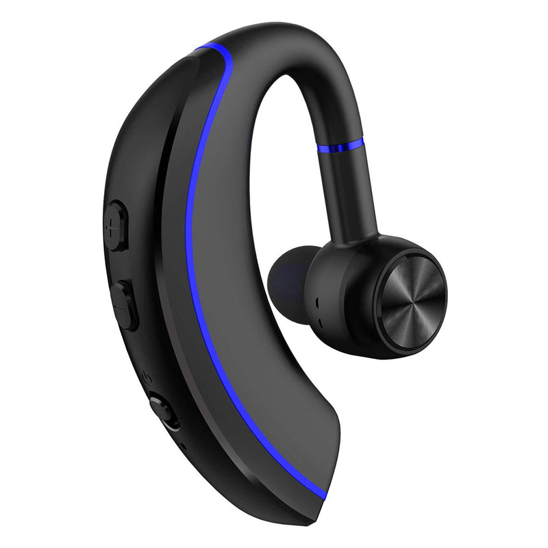 Yamipho Bluetooth Headset, Bluetooth 5.0 Handsfree Earpiece 12h Talking Time with Mic, Business Headphones Wireless Earphones Fits Left/Right in-Ear Driving Earbuds for iPhone Android Laptop (Blue) Blue
