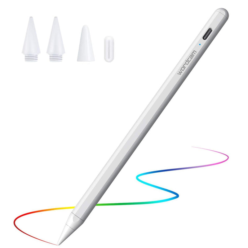 Wordcam 2021 Stylus Pen for Apple iPad, iPad Pencil with No Lag, High Precision, Tilt, Palm Rejection, for (2018-2020) Apple iPad 7th 8th Gen/iPad Pro 11''&12.9''/iPad Mini 5th Gen/iPad Air 3rd Gen