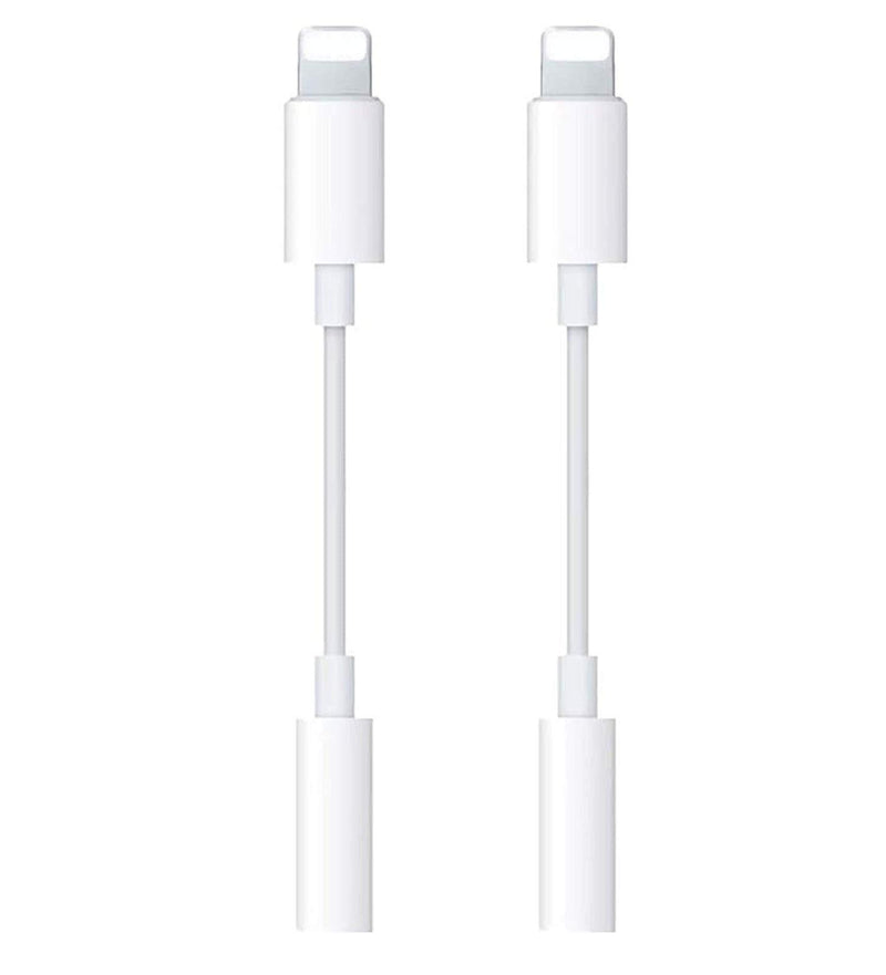 [Apple MFi Certified] 2 Pack for iPhone Headphone Jack Adapter Lightning to 3.5mm Headphone Aux Audio Adapter for iPhone Dongle Cable Compatible with iPhone 12 11 Xs MAX XR X 8 7 iPad iPod