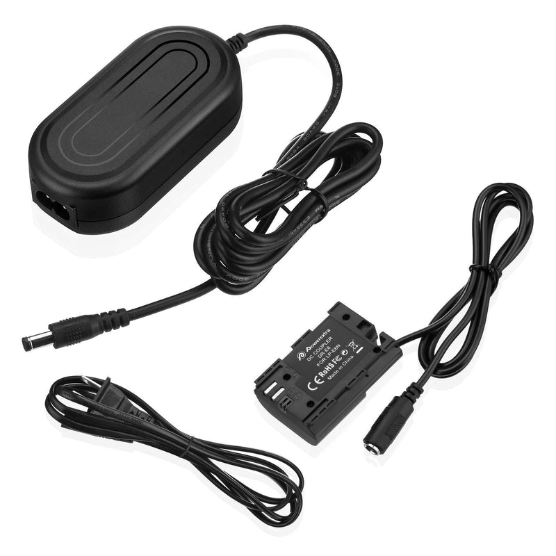 Powerextra ACK-E6 AC Power Adapter DR-E6 DC Coupler LP-E6 LP-E6N Charger Replace Battery for Canon EOS 5DS 5DS R 5D Mark II III 5D Mark IV 60D 60Da 6D 70D 7D 7D Mark II 80D EOS R DSLR Cameras