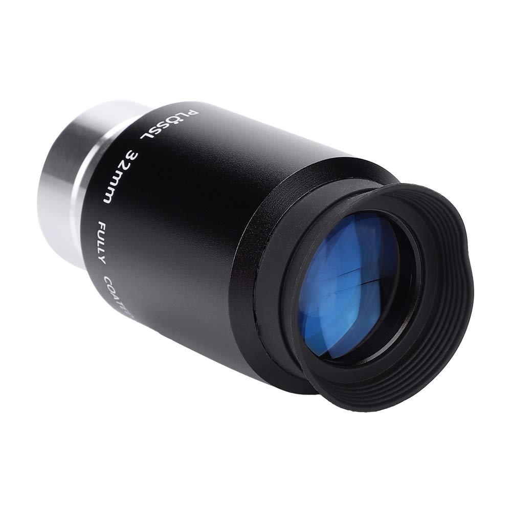 1.25" 32mm Plossl Telescope Eyepiece, 55 Degree Wide Angle Apparent Field 4 Element Lens for Astronomy Telescope