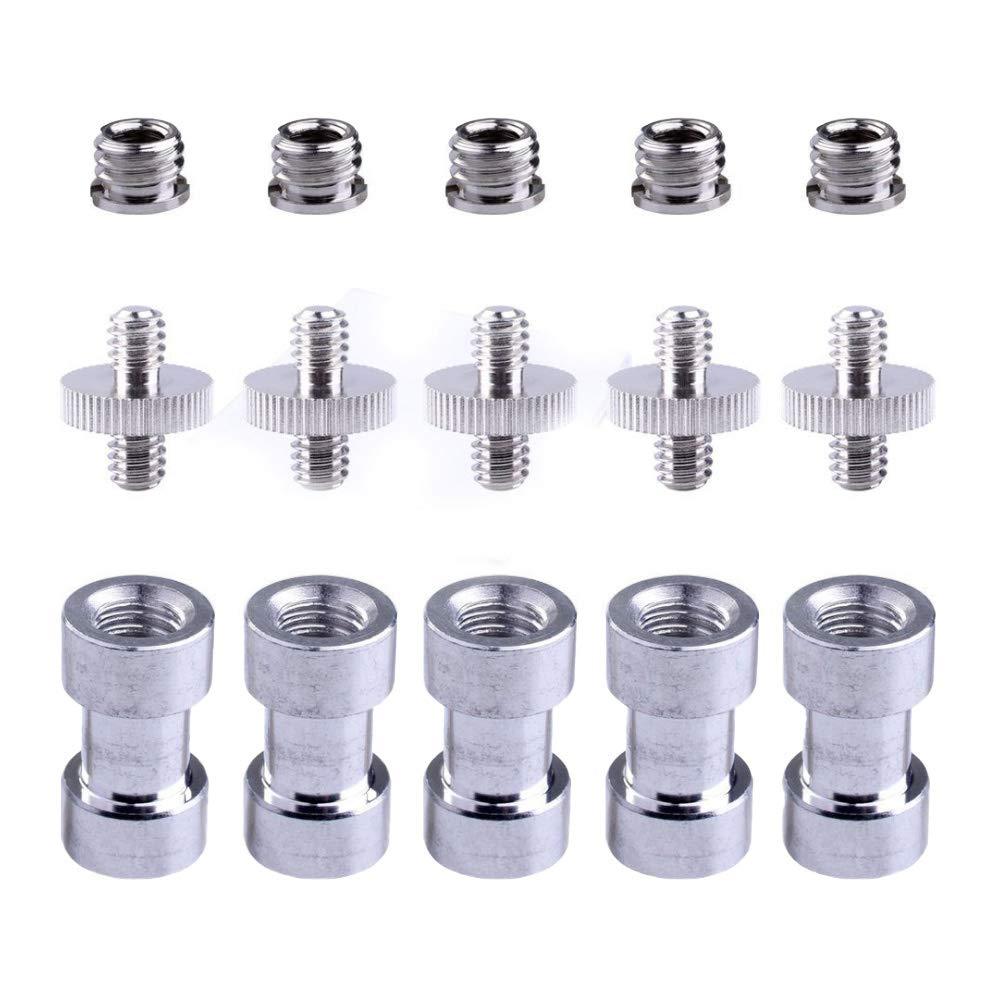 Benliu Camera Screw 4-Piece Set Tripod Screw Adapter Converter Ring Screw Pack 1/4" Male to 1/4" Male, 1/4" Male to 3/8" Male,1/4" Female to 3/8" Female Accessories (1/4 Conversion Screw) 1/4 Conversion screw